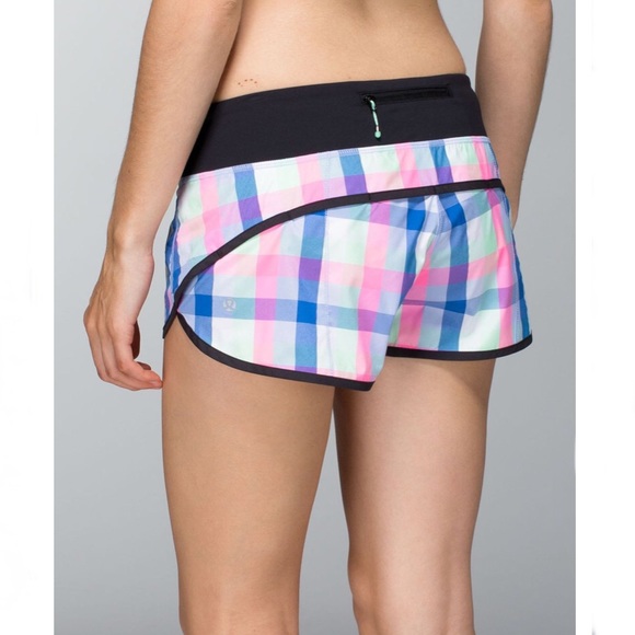 lululemon athletica Pants - Lululemon Speed Short Pop Plaid Reflective Multi 4